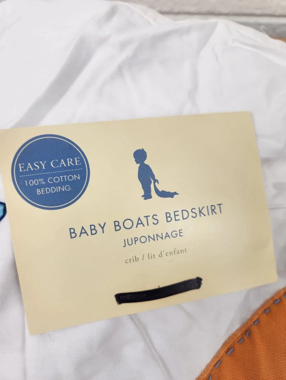 Pottery Barn Kids Baby BoatsCrib Bed Skirt Blue 28